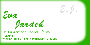 eva jardek business card